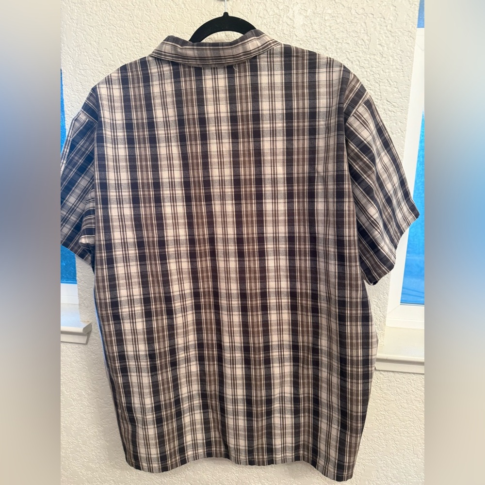 Work Wear & Utility Shirt Ben Davis Shirt Sleeve Plaid 1/2 Zipper closure. - Picture 14 of 17